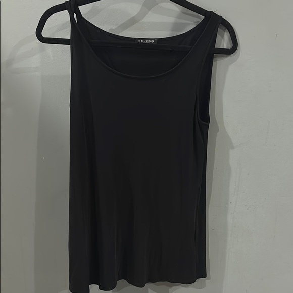 Eileen Fisher Tops - Eileen Fisher Black flowy silk Sleeveless Tank Top